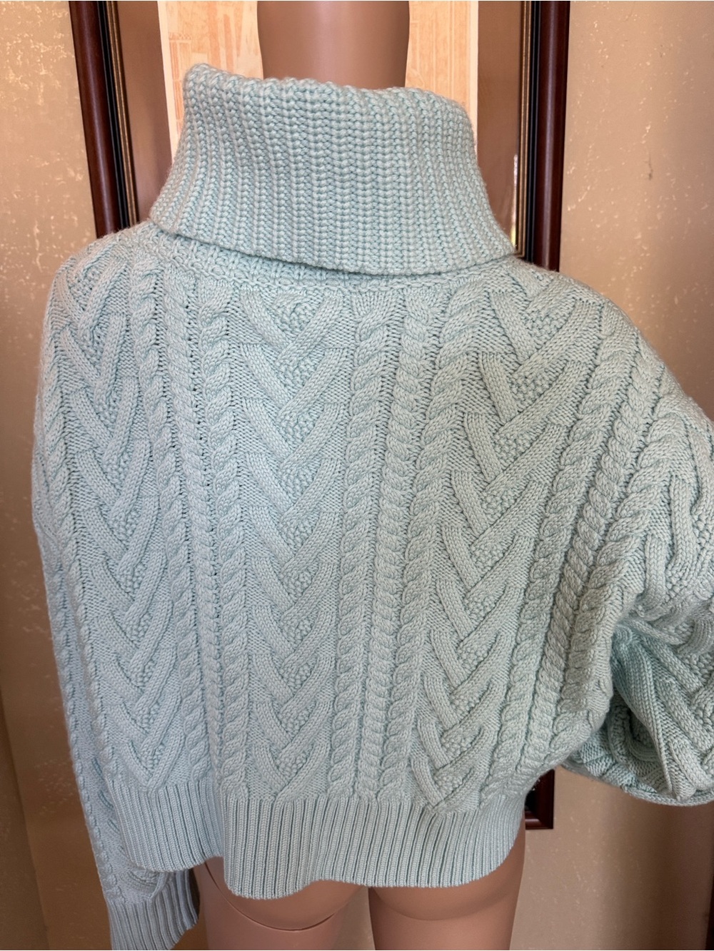 Alice Olivia Nance Cable-knit Cowl Sweater sz S - Picture 6 of 7
